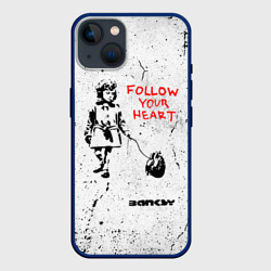 Чехол для iPhone 14 Banksy Бэнкси следуй за своим сердцем