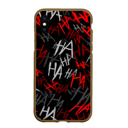 Чехол для iPhone XS Max матовый Ha Ha Ha