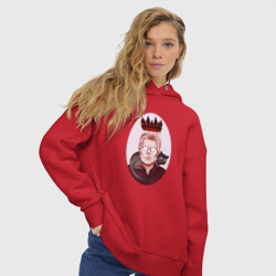 Женское худи Oversize хлопок Король ужасов Стивен Кинг - фото 2