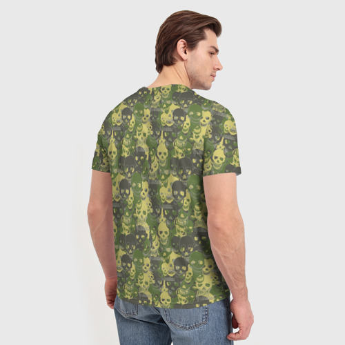 Мужская футболка 3D Черепа - (камуфляж), цвет 3D печать - фото 4