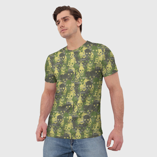 Мужская футболка 3D Черепа - (камуфляж), цвет 3D печать - фото 3