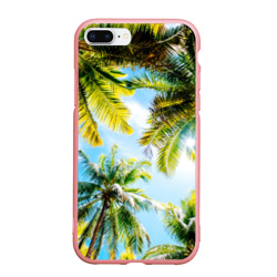 Чехол для iPhone 7Plus/8 Plus матовый Пальмы под солнцем