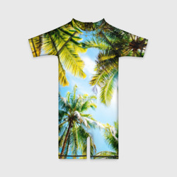 Детский купальный костюм 3D Пальмы под солнцем