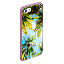 Чехол для iPhone 5/5S матовый Пальмы под солнцем - фото 2