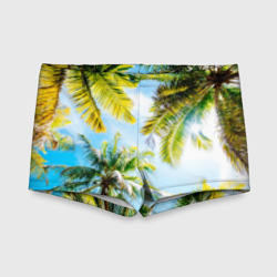 Детские купальные плавки 3D Пальмы под солнцем