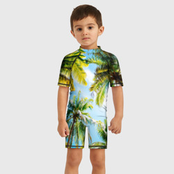 Детский купальный костюм 3D Пальмы под солнцем - фото 2
