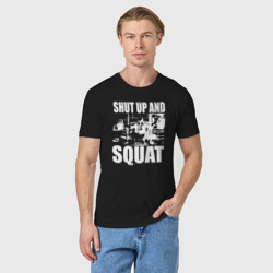 Мужская футболка хлопок Заткнись и приседай Shut Up And Squat - фото 2