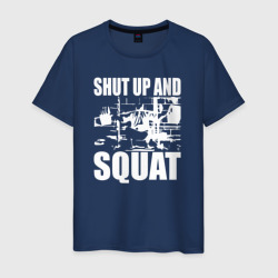 Заткнись и приседай Shut Up And Squat – Футболка из хлопка с принтом купить со скидкой в -20%