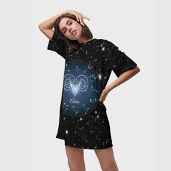 Платье-футболка 3D Овен Aries по гороскопу 3D - фото 2