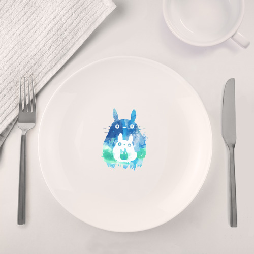 Набор: тарелка + кружка Семья кроликов Акварель - фото 4