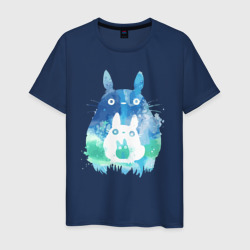 Мужская футболка хлопок Семья кроликов Акварель