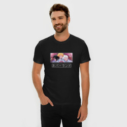 Мужская футболка хлопок Slim Эмма Рей и Норман в цветах - фото 2