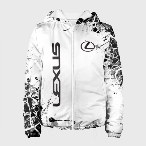 Женская куртка 3D Lexus texture Трещины, цвет белый