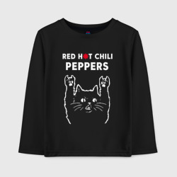 Детский лонгслив хлопок Red Hot Chili Peppers Рок кот