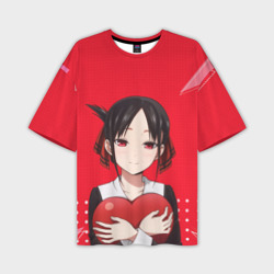 Мужская футболка oversize 3D Kaguya Heart