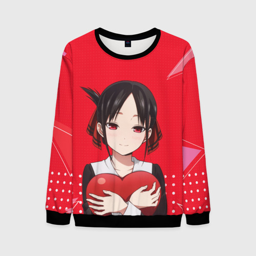 Мужской свитшот 3D Kaguya Heart, цвет черный