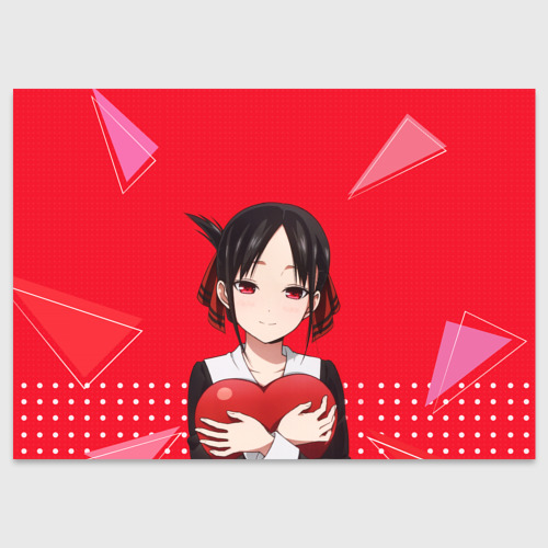 Поздравительная открытка Kaguya Heart, цвет белый