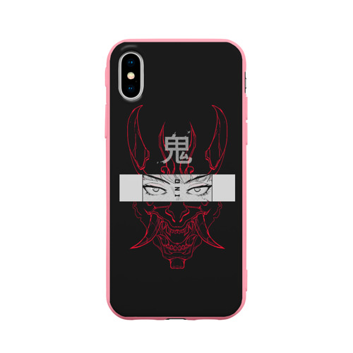 Чехол для iPhone X матовый Японский демон Oni
