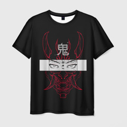 Мужская футболка 3D Японский демон Oni