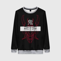 Женский свитшот 3D Японский демон Oni