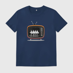 Мужская футболка хлопок Лебединое по телевизору