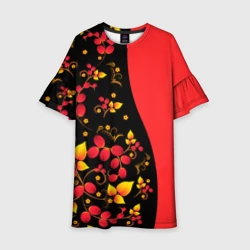 Детское платье 3D Хохлома Русская роспись