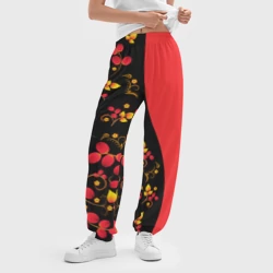 Женские джоггеры оверсайз 3D Хохлома Русская роспись - фото 2