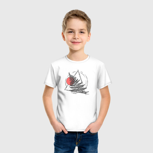 Детская футболка хлопок с принтом Мистический Папоротник, фото на моделе #1