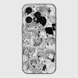 Чехол для iPhone 15 Pro Max силиконовый с защитой камеры Обещанный Неверленд pattern