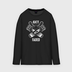 Женский лонгслив oversize хлопок Get Faded Barber