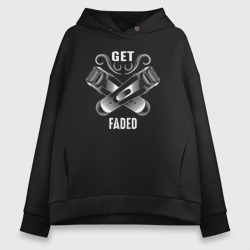 Женское худи Oversize хлопок Get Faded Barber