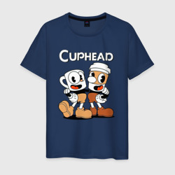 Мужская футболка хлопок Cuphead 2 чашечки