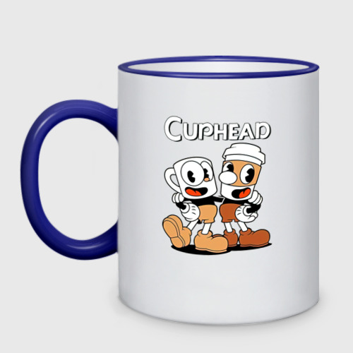 Кружка двухцветная Cuphead 2 чашечки, цвет Кант синий