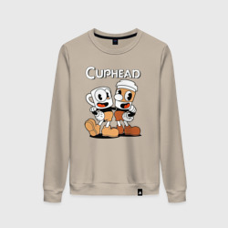 Женский свитшот хлопок Cuphead 2 чашечки