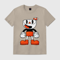 Мужская футболка хлопок Cuphead красная чашечка