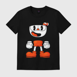 Мужская футболка хлопок Cuphead красная чашечка