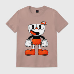 Мужская футболка хлопок Cuphead красная чашечка
