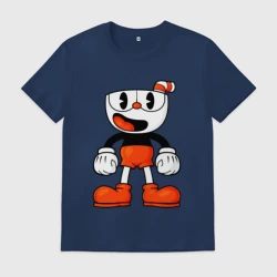 Мужская футболка хлопок Cuphead красная чашечка