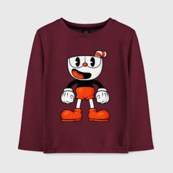 Детский лонгслив хлопок Cuphead красная чашечка
