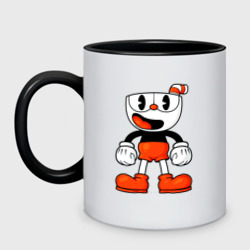 Кружка двухцветная Cuphead красная чашечка