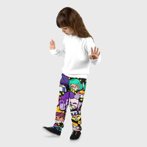Детские брюки 3D Brawl Значки особые на бойцов Бравл Старс Пины, цвет 3D печать - фото 3