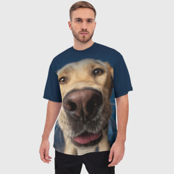 Мужская футболка oversize 3D Собакен - лабрадор - фото 2