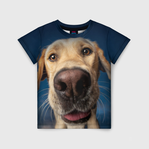 Детская футболка 3D Собакен - лабрадор, цвет 3D печать