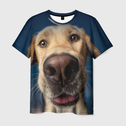Мужская футболка 3D Собакен - лабрадор