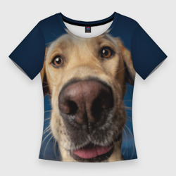 Женская футболка 3D Slim Собакен - лабрадор