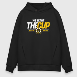 Мужское худи Oversize хлопок Boston Bruins we want the cup