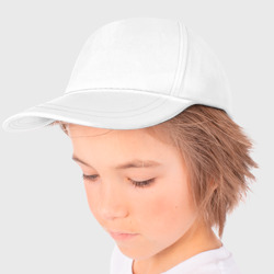 Детская бейсболка Базовая белая однотонная без дизайна - фото 2