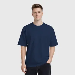 Мужская футболка хлопок Oversize Однотонная база с выбором - разные цвета - фото 2
