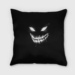 Подушка 3D Неоновое лицо монстра фонк демона Disturbed 