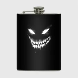 Фляга Неоновое лицо монстра фонк демона Disturbed 